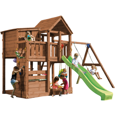 Complex de Joaca Palatzo cu tobogan si leagane BlueRabbit 2.0 - imagine 6